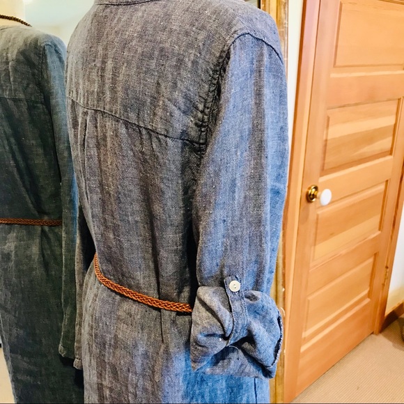 ❌SOLD Garnet Hill | Linen Shirt Dress - Picture 4 of 5